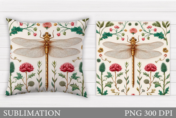 Dragonfly Pillow Design. Dragonfly Sublimation