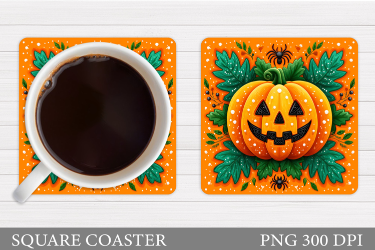 Halloween Pumpkin Coaster. Halloween Coaster Design