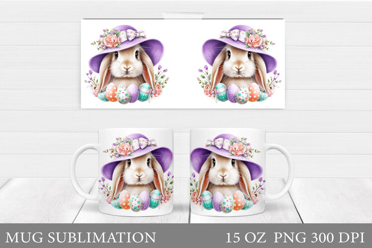 Easter Bunny Mug Design. Easter Mug Sublimation example image 1