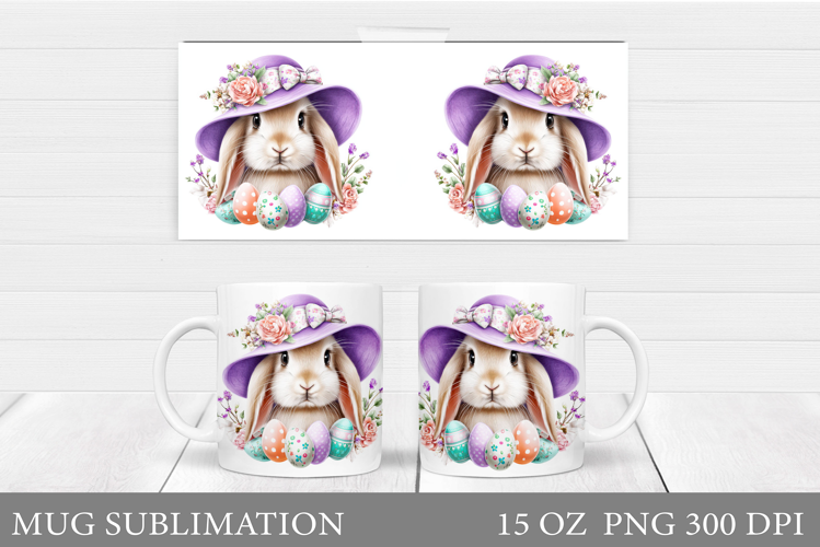 Easter Bunny Mug Design. Easter Mug Sublimation