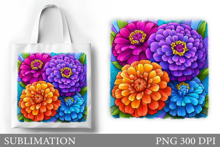 Flowers Tote Bag Design. Floral Tote Bag Sublimation