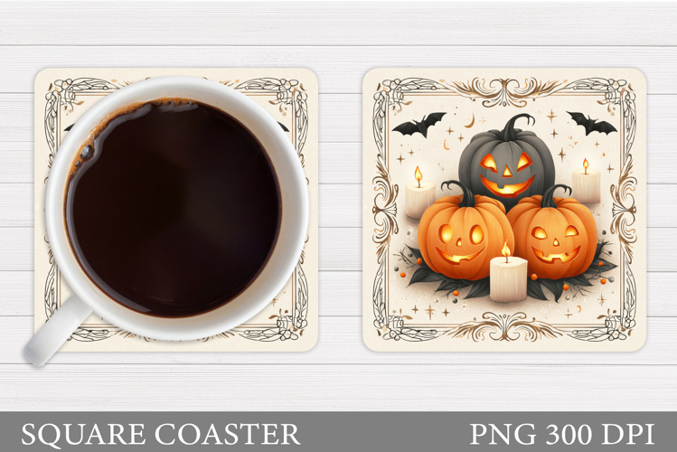 Halloween Pumpkin Coaster. Halloween Coaster Design