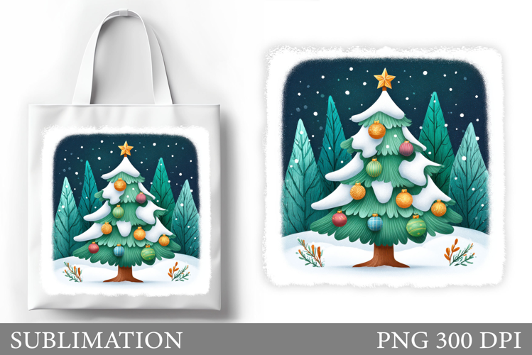 Christmas Tree Tote Bag. Christmas Tote Bag Design