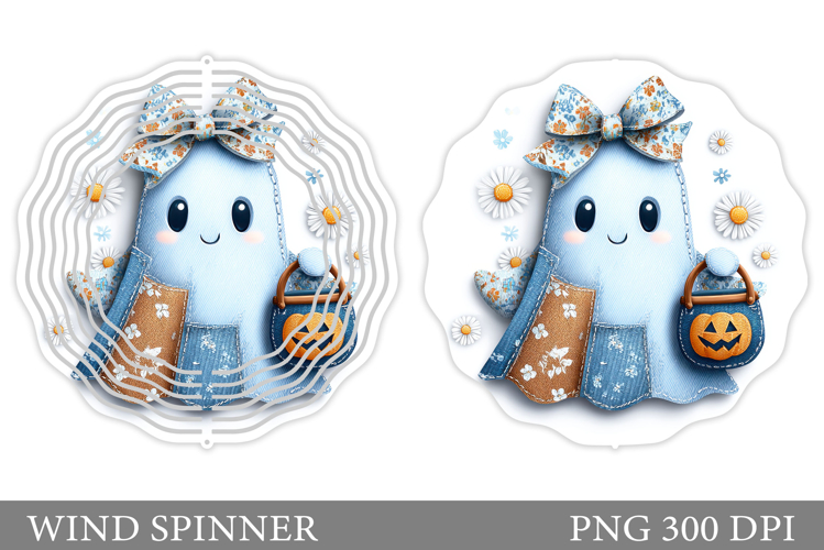 Ghost Wind Spinner Sublimation. Halloween Wind Spinner