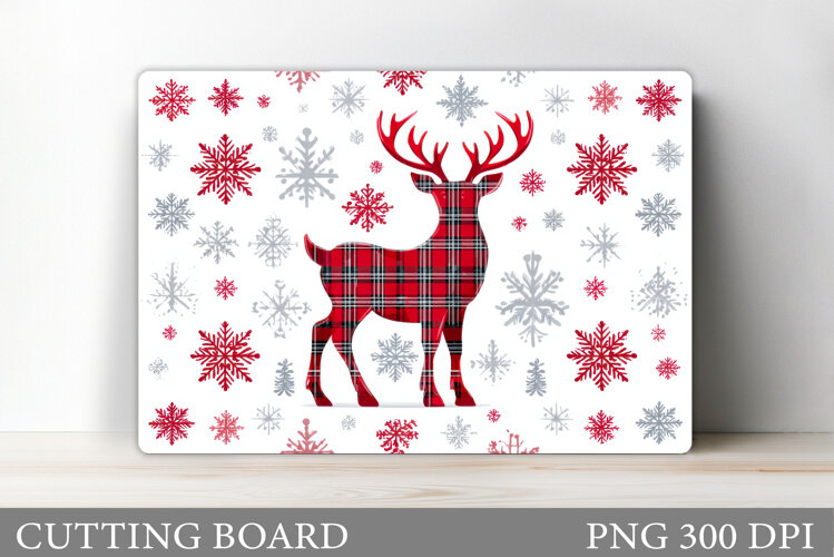 Reindeer Cutting Board. Christmas Cutting Board Design example image 1