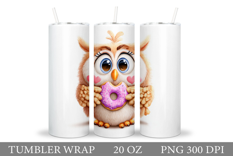 Cute Owl Tumbler Design. Owl Sublimation