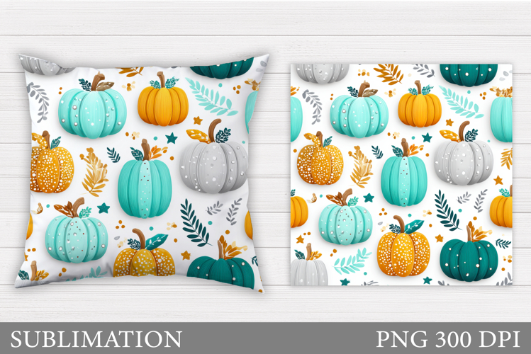 Fall Pumpkin Pillow Design. Fall Pillow Sublimation