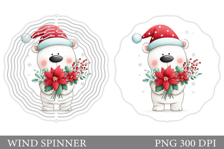 Christmas Bear Wind Spinner. Christmas Wind Spinner Design