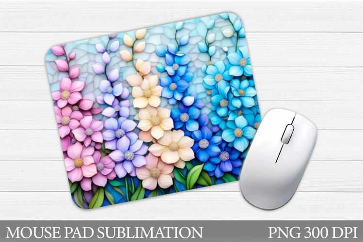 Floral Mouse Pad Sublimation. Flowers Mouse Pad Design