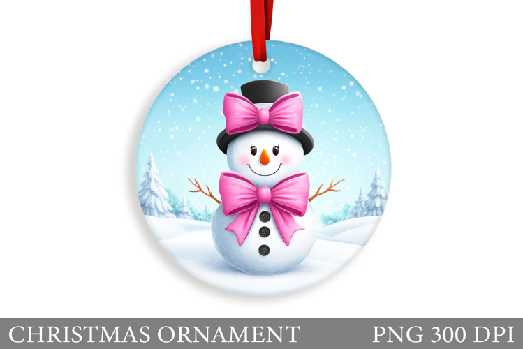 Cute Snowman Christmas Ornament. Christmas Ornament Design