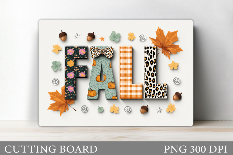 Fall Cutting Board Design. Fall Sublimation