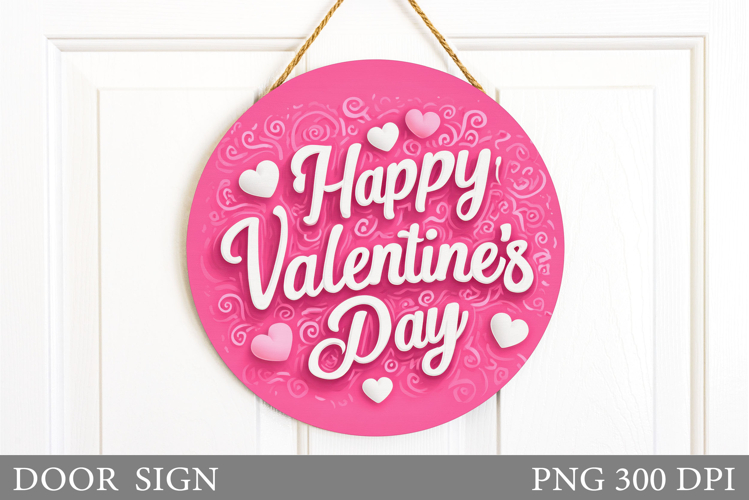 Valentines Day Door Sign. Hearts Door Sign Sublimation