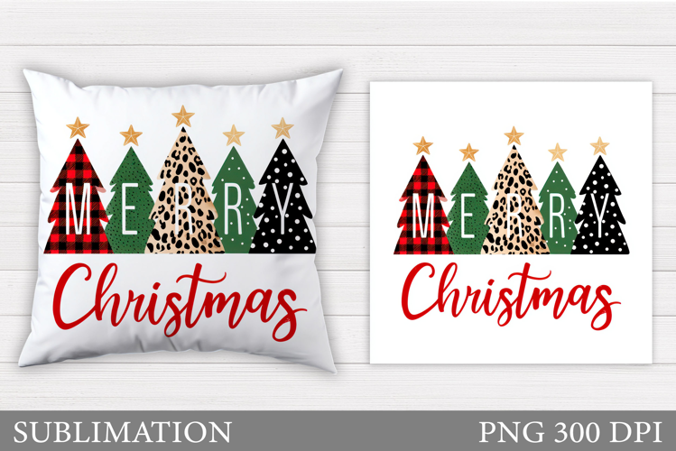 Merry Christmas Pillow Design. Christmas Pillow Sublimation