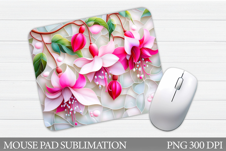Floral Mouse Pad Sublimation. Flowers Mouse Pad Design