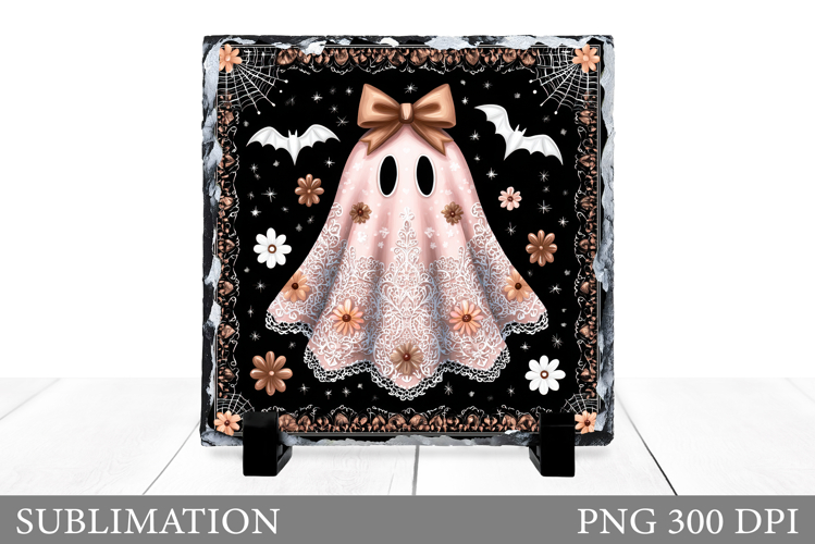 Halloween Ghost Slate Design. Halloween Slate Sublimation