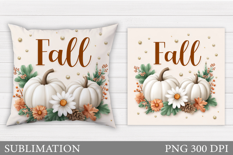 Fall Pumpkin Pillow Design. Fall Sublimation