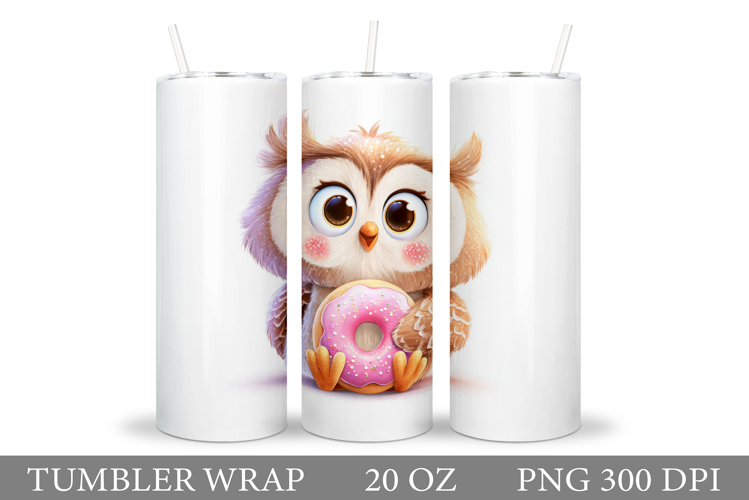 Cute Owl Tumbler Design. Owl Sublimation