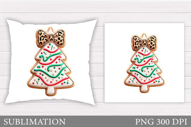 Christmas Tree Cakes Pillow. Christmas Pillow Sublimation