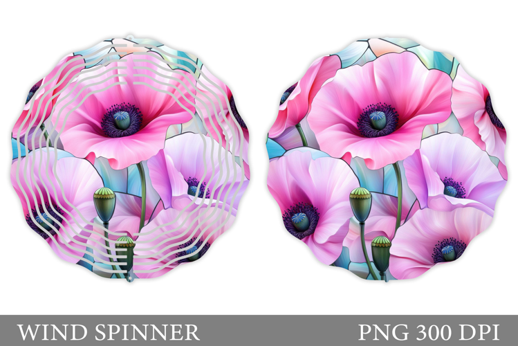 Floral Wind Spinner Sublimation. Flowers Wind Spinner Design