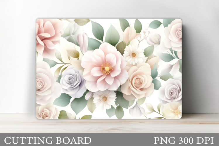 Flowers Cutting Board. Floral Cutting Board Sublimation