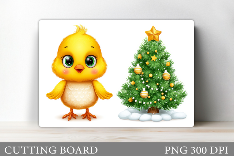 Christmas Chick Cutting Board. Christmas Cutting Board