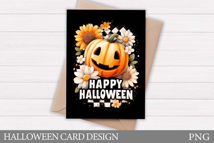 Halloween Pumpkin Card Design. Halloween Card Printable