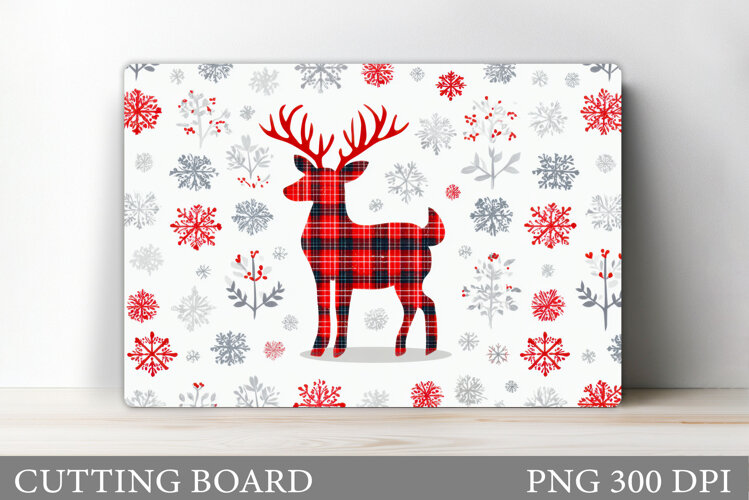 Reindeer Cutting Board. Christmas Cutting Board Design example image 1