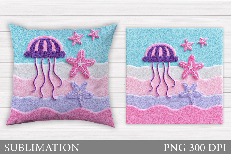 Jellyfish Sublimation. Jellyfish Pillow Design