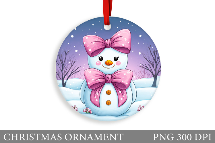 Cute Snowman Christmas Ornament. Christmas Ornament Design