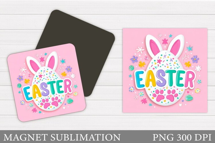 Easter Egg Magnet Sublimation. Easter Magnet Design example image 1