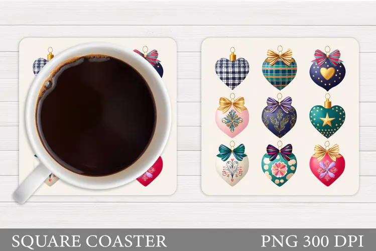 Christmas Coaster Design. Christmas Sublimation