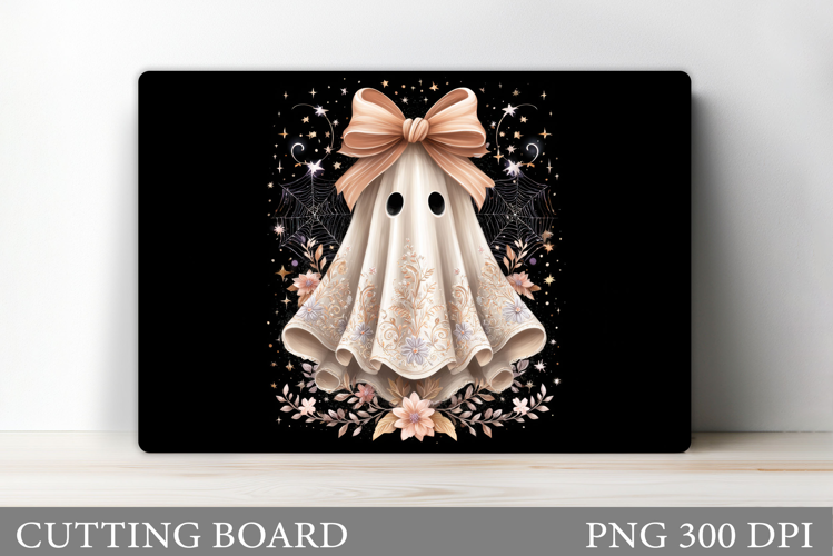 Ghost Cutting Board Sublimation. Halloween Cutting Board