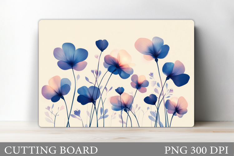 Floral Cutting Board Design. Flowers Cutting Board