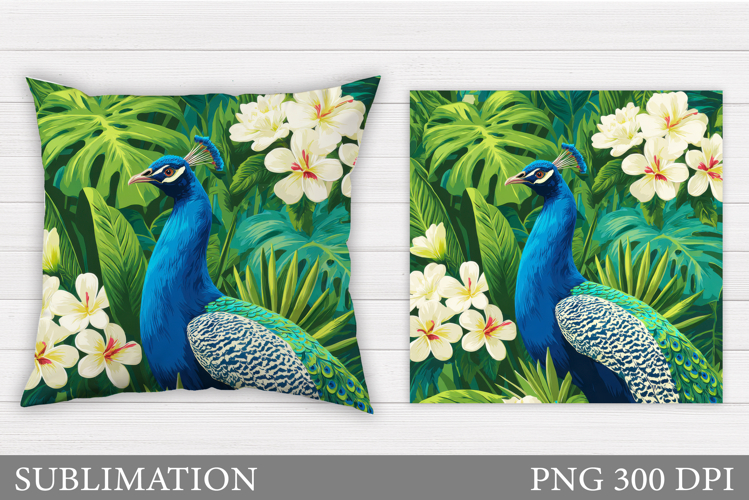 Peacock Pillow Sublimation. Peacock Sublimation