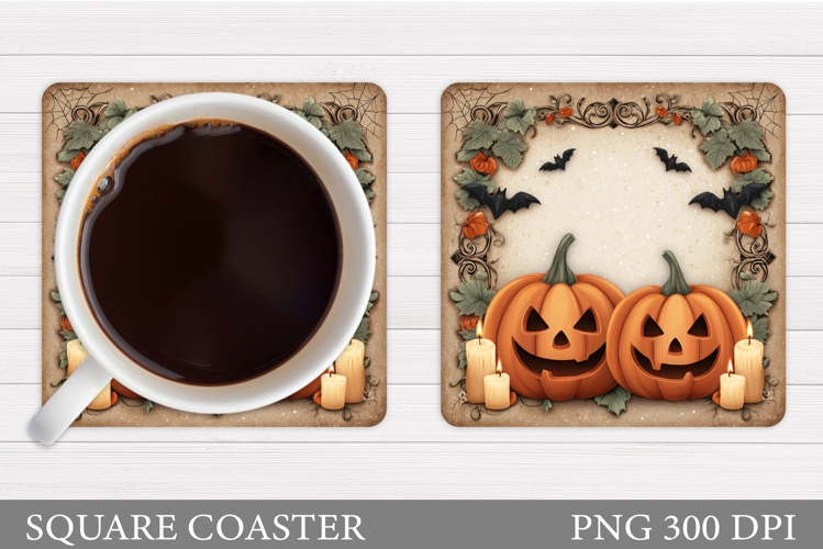 Halloween Pumpkin Coaster. Halloween Coaster Sublimation