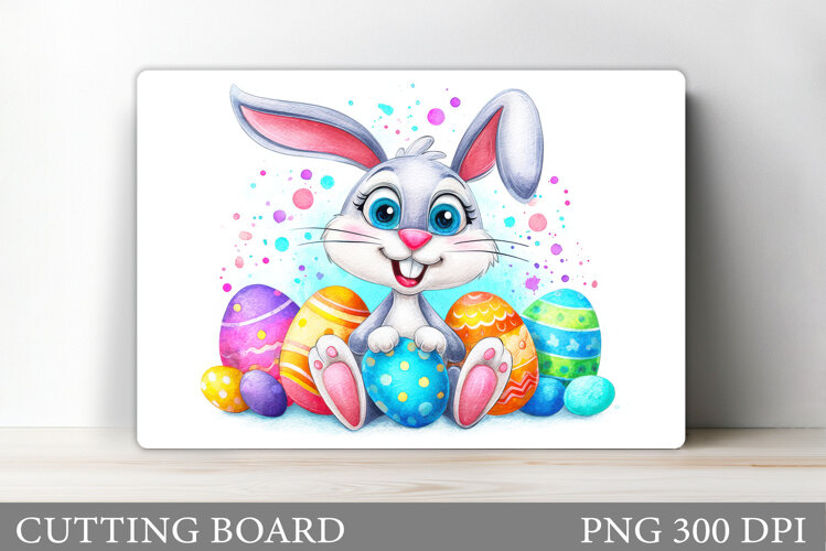 Easter Bunny Cutting Board. Easter Cutting Board Design example image 1