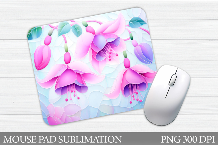 Floral Mouse Pad Sublimation. Flowers Mouse Pad Design