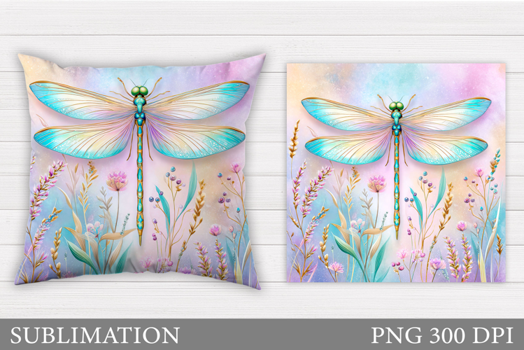 Dragonfly Pillow Design. Dragonfly Sublimation