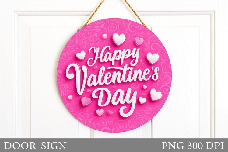 Valentines Day Door Sign. Hearts Door Sign Sublimation