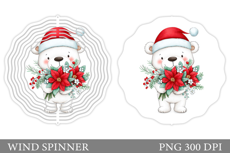 Christmas Bear Wind Spinner. Christmas Wind Spinner Design