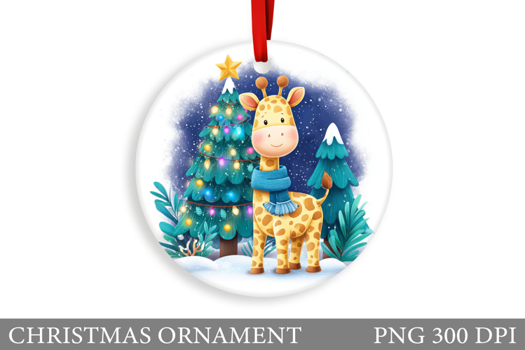 Cute Giraffe Christmas Ornament. Christmas Ornament Design