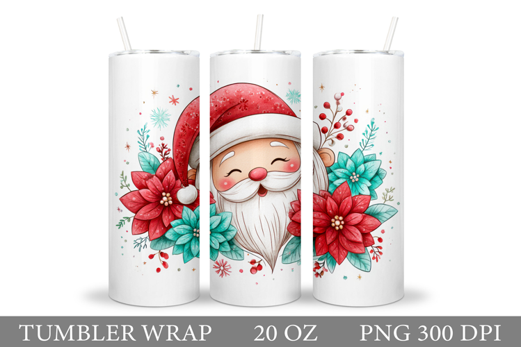 Cute Santa Claus Tumbler. Christmas Tumbler Sublimation