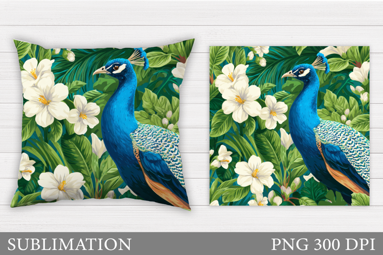 Peacock Pillow Sublimation. Peacock Sublimation