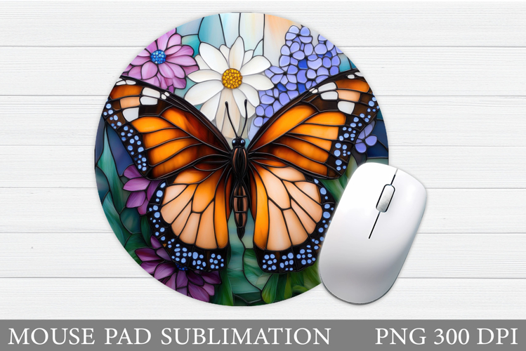 Butterfly Mouse Pad Design. Flowers Mouse Pad Sublimation