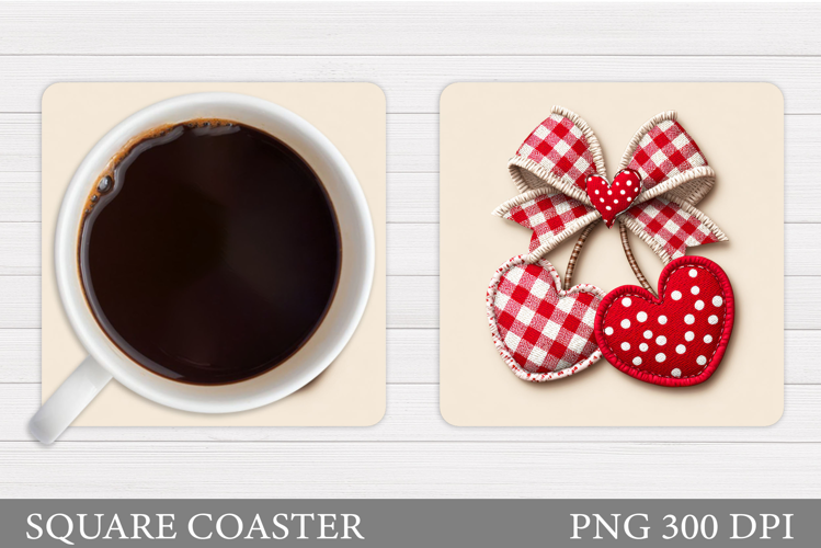 Valentines Cherry Coaster. Valentines Coaster Sublimation