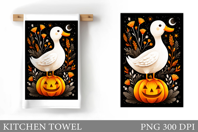 Fall Goose Kitchen Towel. Fall Kitchen Towel Sublimation