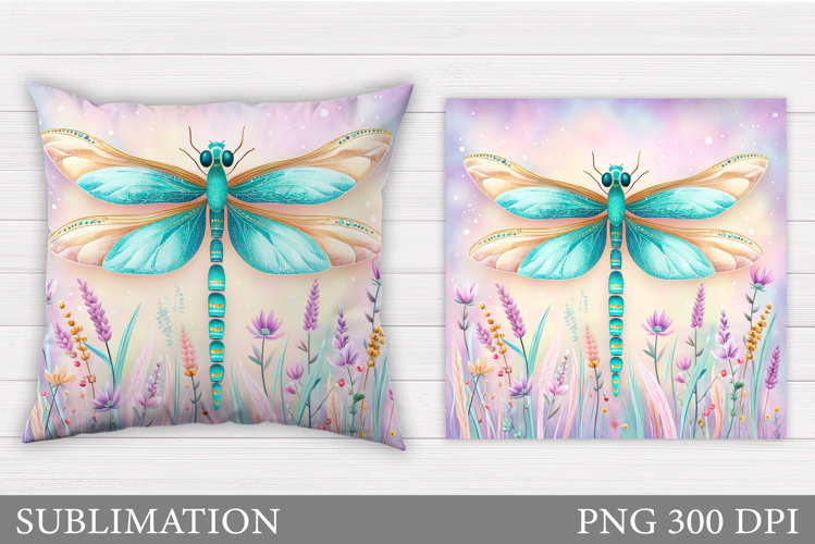 Dragonfly Sublimation. Dragonfly Pillow Design