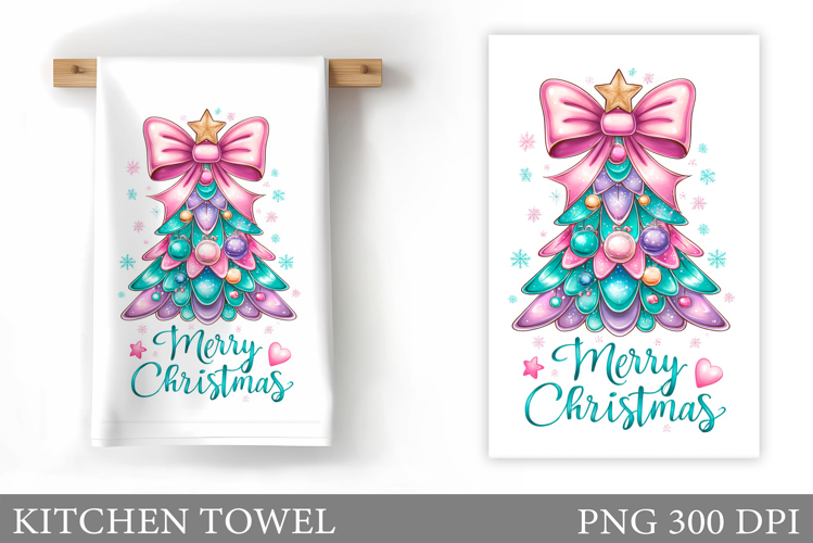 Christmas Tree Kitchen Towel. Christmas Kitchen Towel Design
