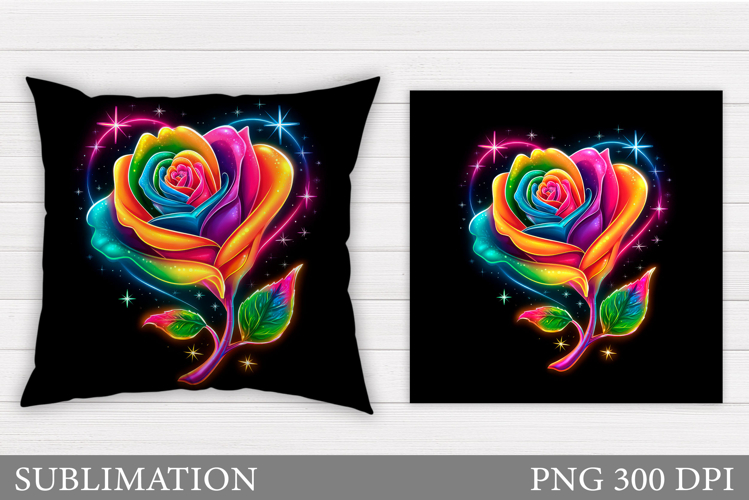 Rose Pillow Sublimation. Flowers Sublimation