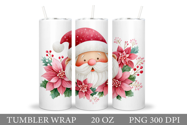 Cute Santa Claus Tumbler. Christmas Tumbler Sublimation